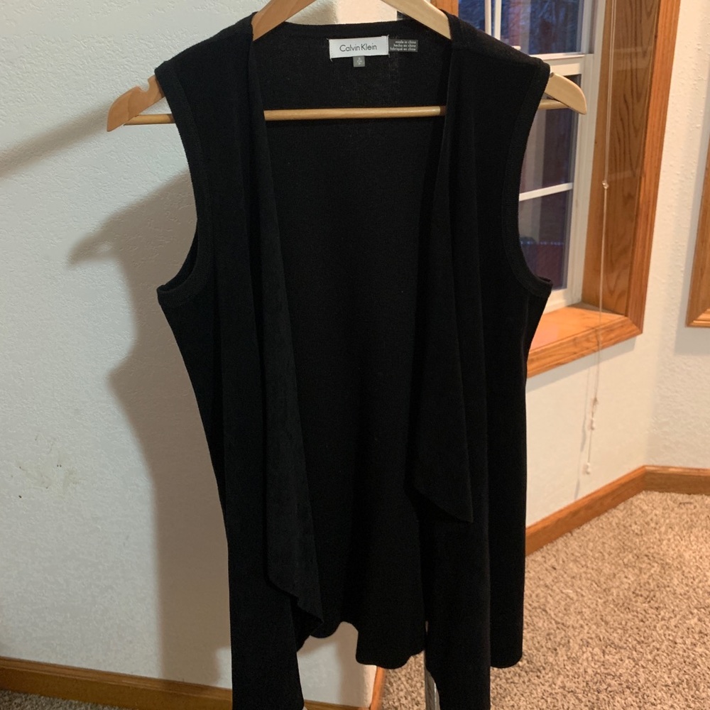 Calvin Klein Open-front draped cardigan